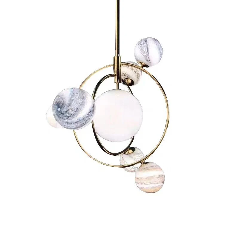 Planet creative chandelier clothing store living room children's room bedroom designer model room universe planet Chandelier