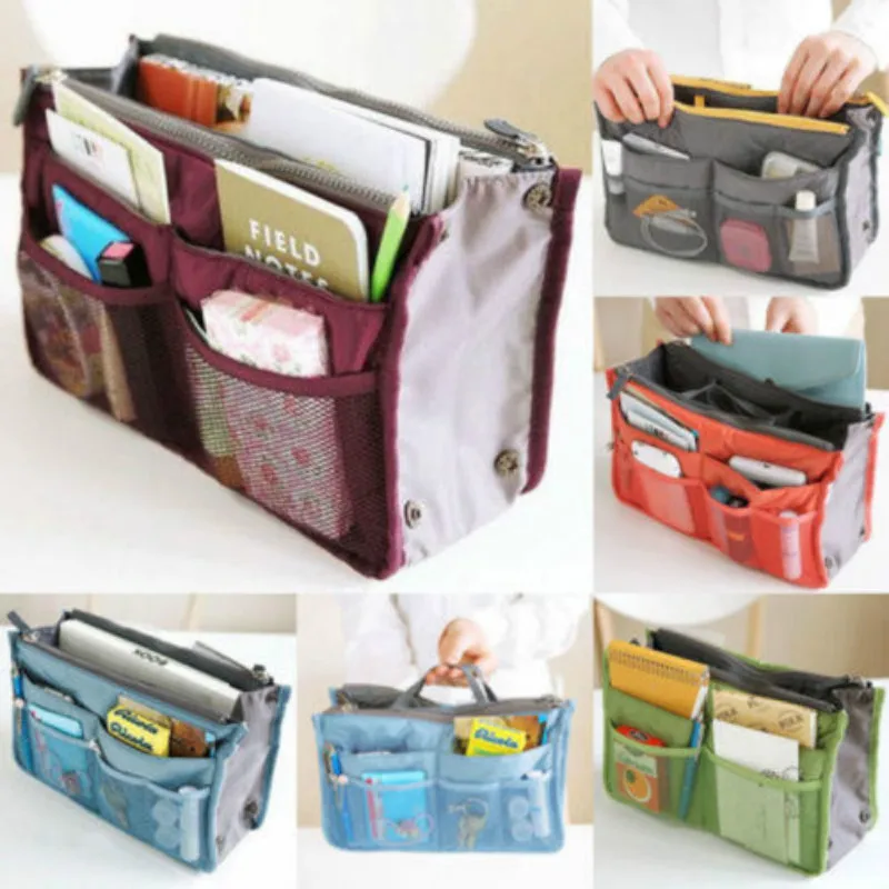 Women Lady Travel Insert Handbag Organizer Purse Large Liner Organizer Tidy Bag Toy Storage Bags