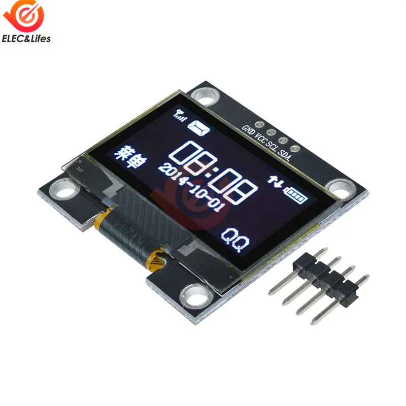 128x64 1.3 "OLED وحدة 4P LCD لوحة الشاشة 1.3'' 4pin OLED وحدة عرض GND VCC SCL SDA لواجهة اردوينو IIC I2C