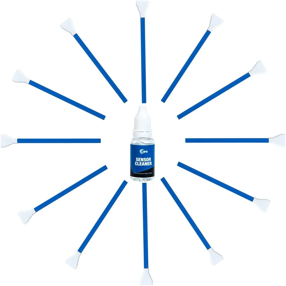 Набор для чистки датчика камеры UES 12 шт. ПЗС-тампон с жидкостным очистителем решение CMOS для очистки Nikon Sony Canon SLR