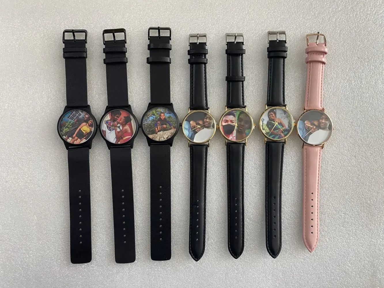 Women Make Photo Wristwatch Slim Band Custom Picture Dial Logo Metal Quartz Watch 1pc