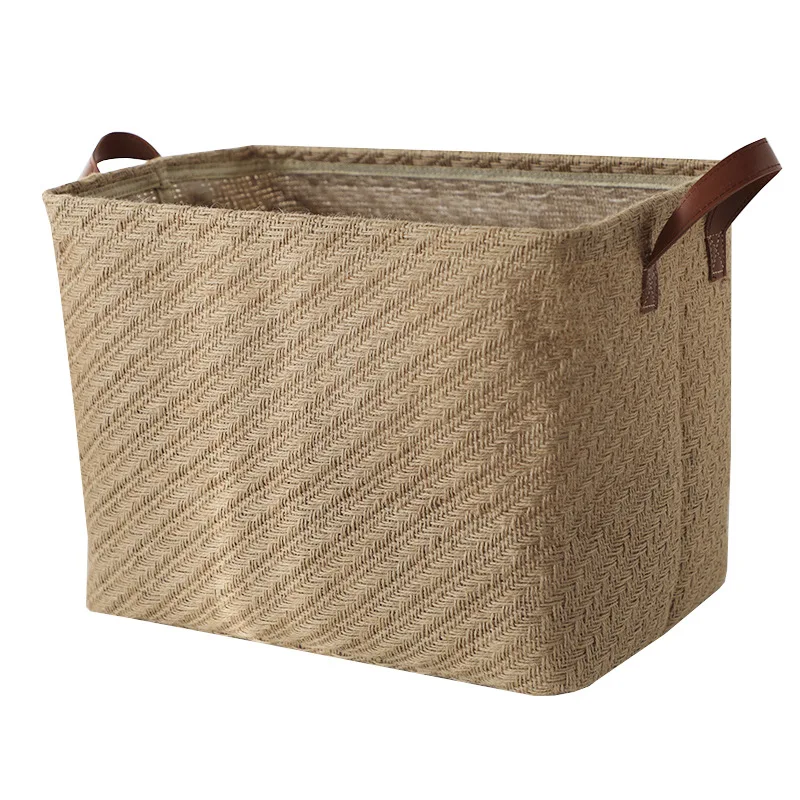 Lanundry Basket Cotton Rope Storage Basket Sorting Grass Weaving Magazine Storage Box Dirty Clothes Basket for Flower Pot