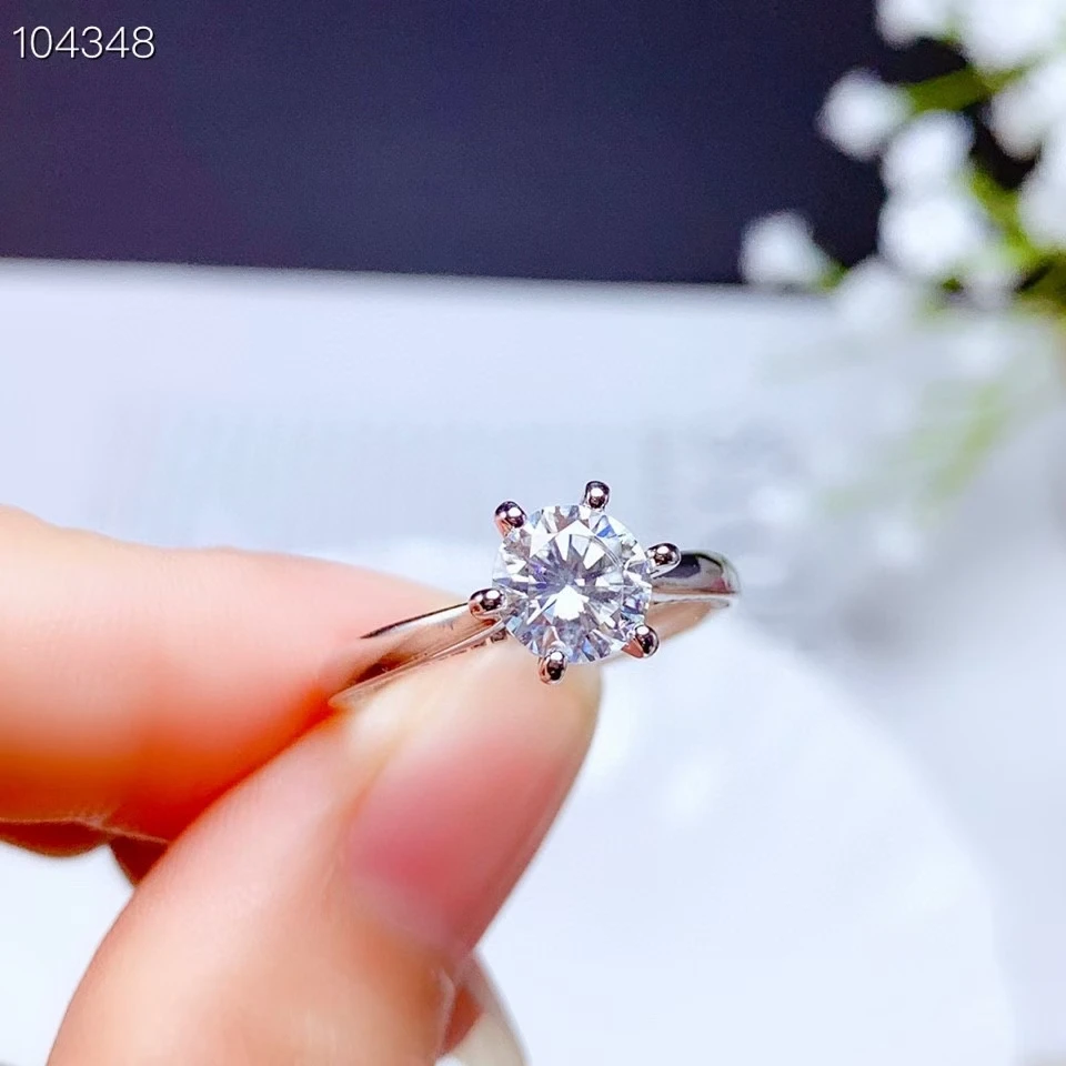 New sparkling moissanite ring for men real 925 silver 1 carat gem birthday gift shiny better than diamond strong power