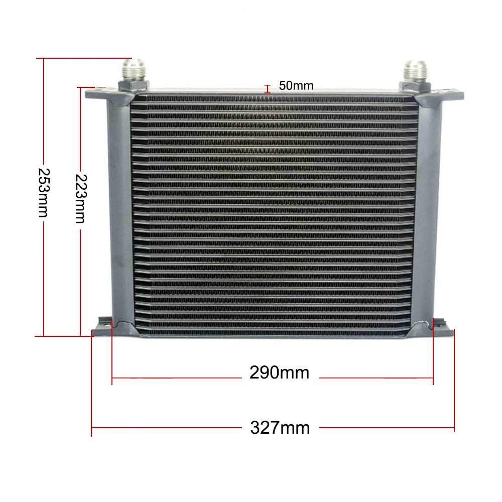 BAOLUN  Universal 30 Rows Oil Cooler AN10 10 AN  Engine Transmission Oil Cooler Kit