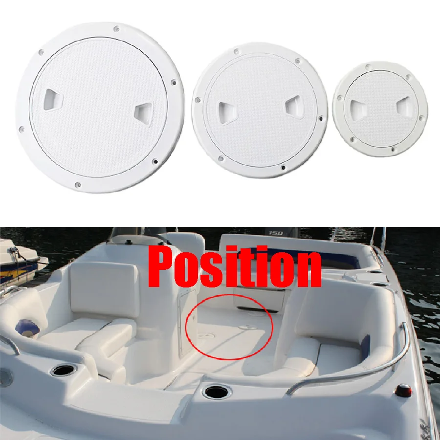 

Wooeight 1 шт. круглая крышка люка для контроля доступа к палубе, нескользящая палубная пластина для морской лодки, каяка, каноэ, белая 4 6, 8-дюймовая фурнитура