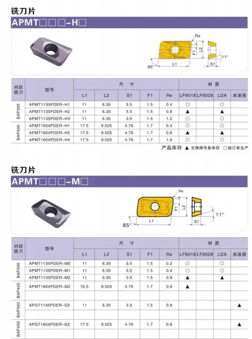 DESKAR APMT1604PDER H2 M2 QM APMT1604PEER XM APMT1605PEER APMT160420PDER GW LF6018 밀 카바이드 인서트 CNC 선반 커터, 10 개