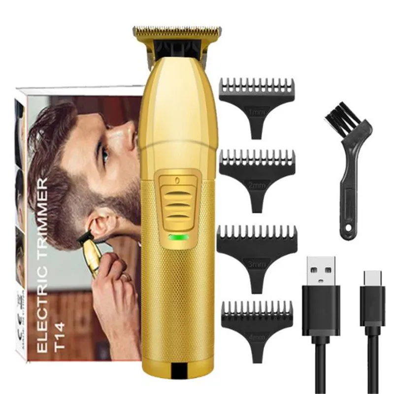 Electric Precision Clipper T Blade Zero Gap Hair Trimmer Fading Detail Style Haircut Machine Beard Shaver Bald Head Cutter Razor