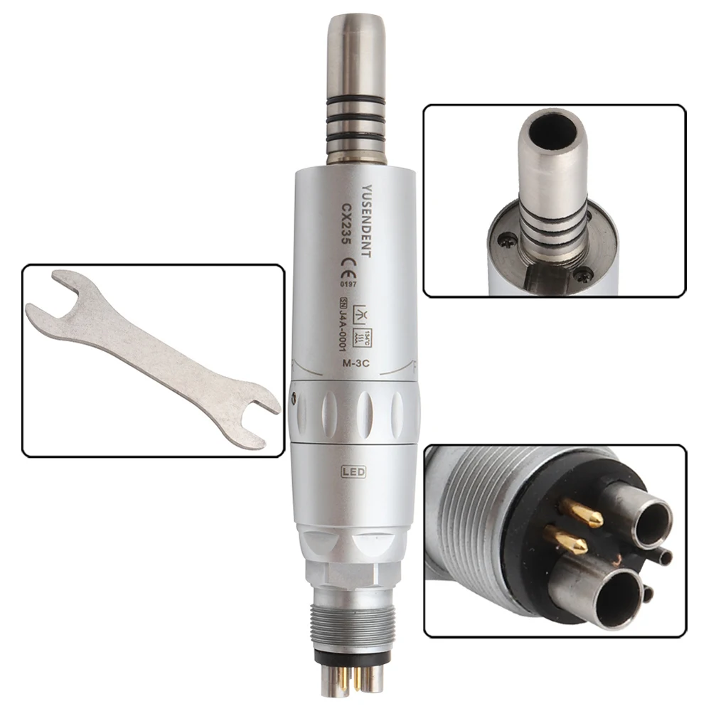 

Dental Air Motor LED Fiber Optic Inner Water Low Speed Handpiece Air Turbine 6 Holes CX235-3C COXO/YUSENDENT