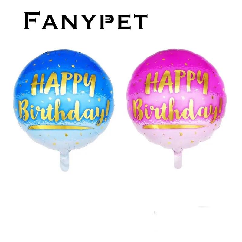 10PC 18Inch Round Foil Balloon Happy Birthday Helium Balls Birthday Party Decorations kids air globos baby shower Safety Non-tox