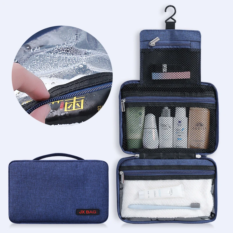 

New Large Hanging Travel Toiletries Bag Men Makeup Organizer Women's Cosmetic Bag Waterproof Storage Neceser Bathroom Wash Bag