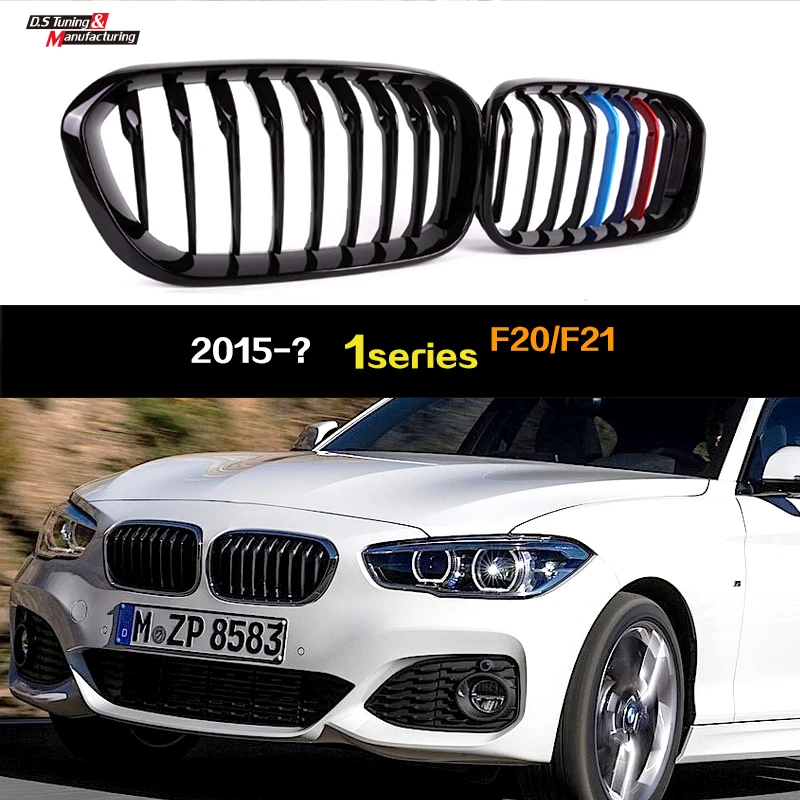 

Replacement Front Radiator Grille Hood ABS 1-Slat For BMW 1 Series F20 F21 2015-2019 LCI Car Styling Front Bumper Racing Grills