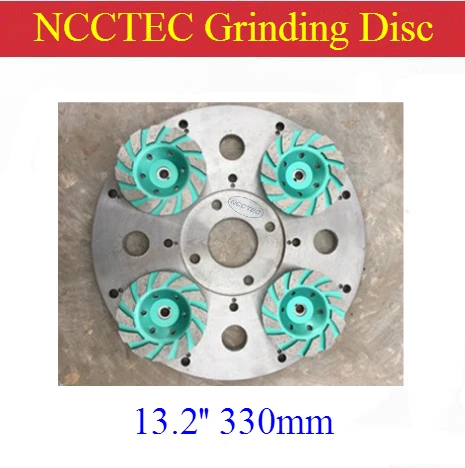 13.2'' circular Steel heavy duty rust free disc for Diamond floor grinder | 330mm Chassis round plate for install diamond tools