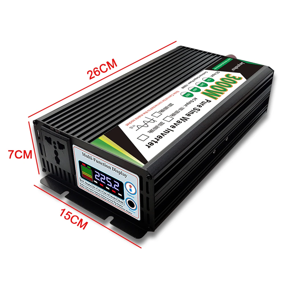 Imagem -06 - Inversor de Onda Senoidal Pura 12v 220v 48v 110v 2000w 3000w 4000w Transformador de Tensão Inversor Solar