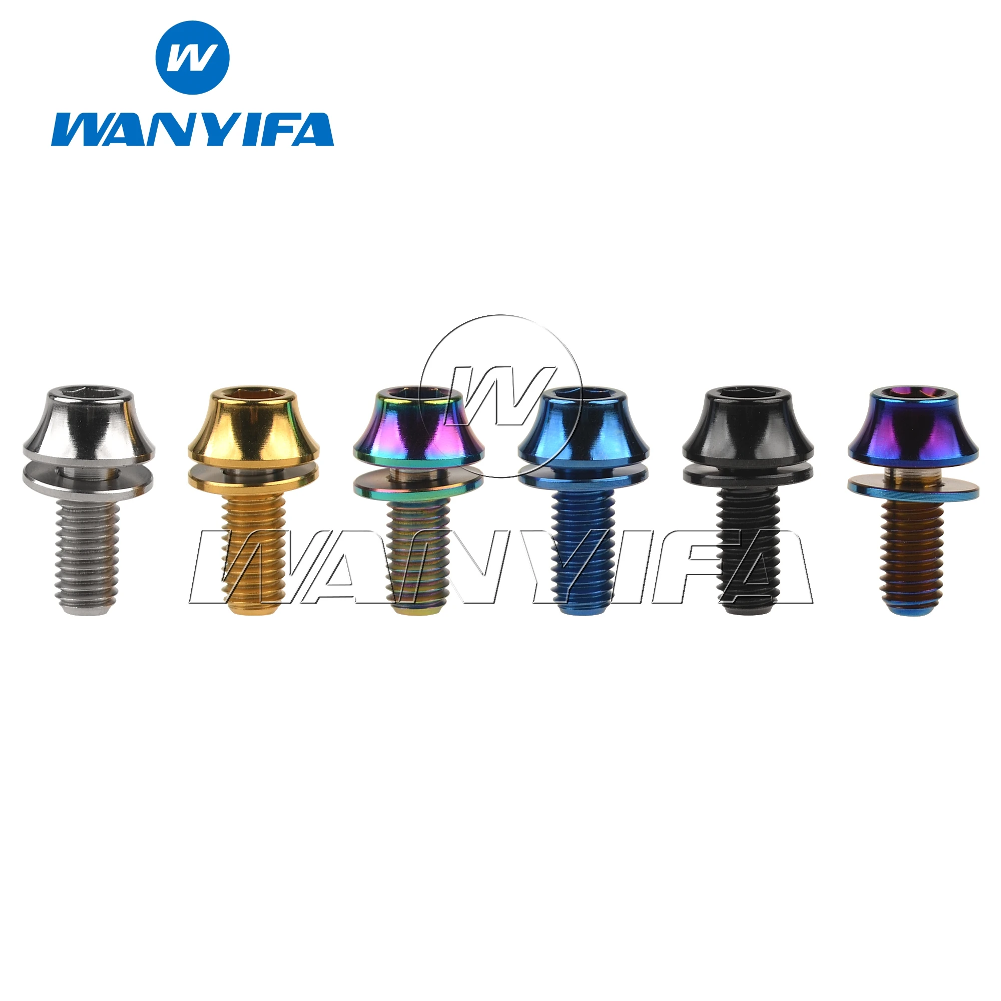 

Wanyifa Titanium Bolt M5x12mm with Washers Bike Bottle Holder Screw Bicycle Water Bottle Cage Bolts