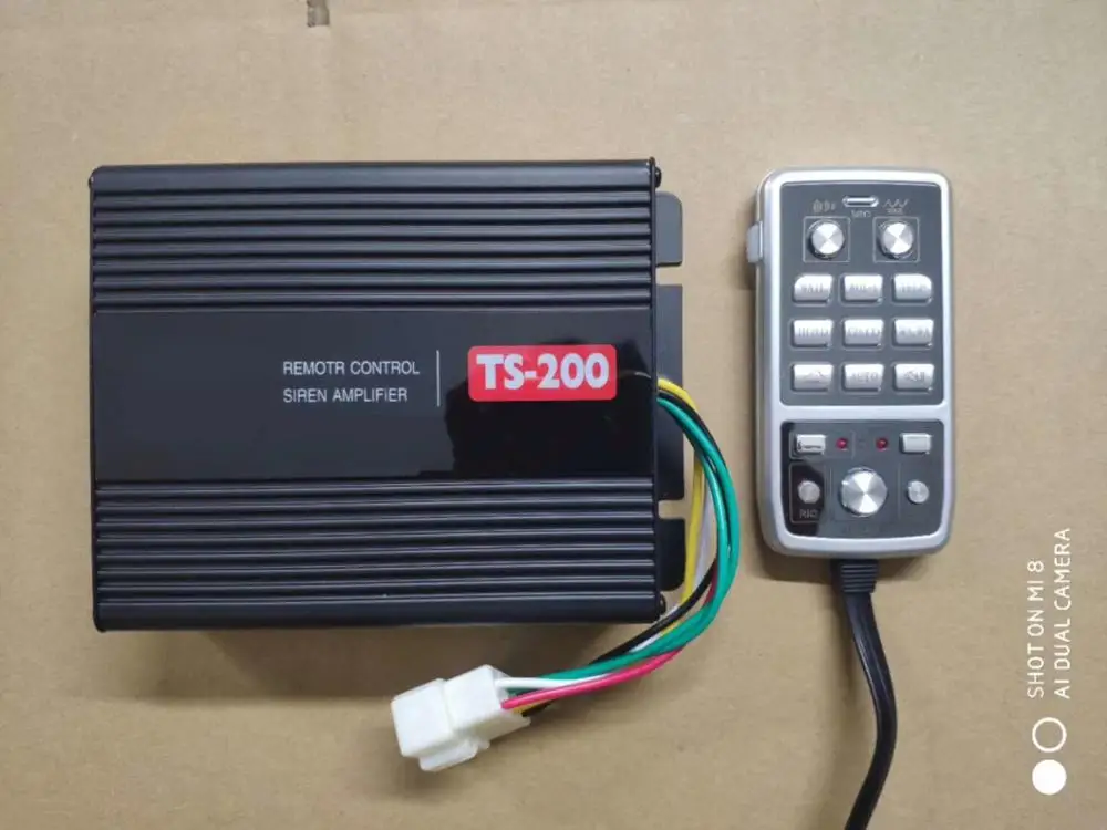 

TS-200 100W Police siren Car Alarm Emergency amplifiers with MP3 bluetooth player,remote controller(without speaker)