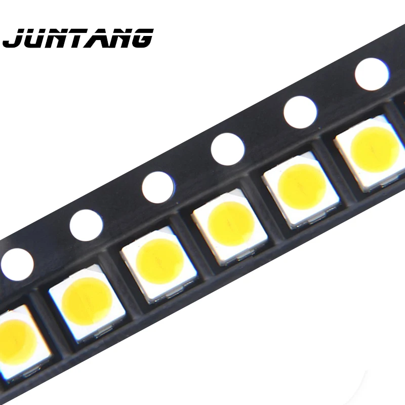 Led smd 100 branco plcc2, suporte de superfície super brilhante 20ma 3v 7 a 8lm, diodo emissor de luz led 3528 smt