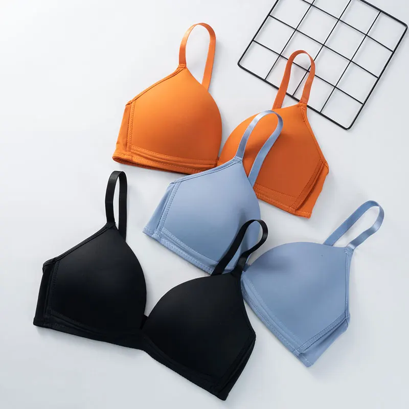 Women Seamless Bra Soft Wireless Sexy Lingerie Fashion Adjusted Bras Female A B Cup Bralette Push Up Underwear