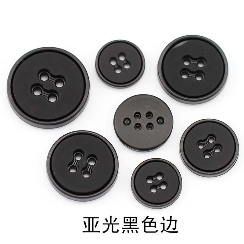 10pcs/gun-side Four-eyes Black Gold-rim High-end Windbreaker Suit Coat Buttons Male and Female Suit Decorative Buttons