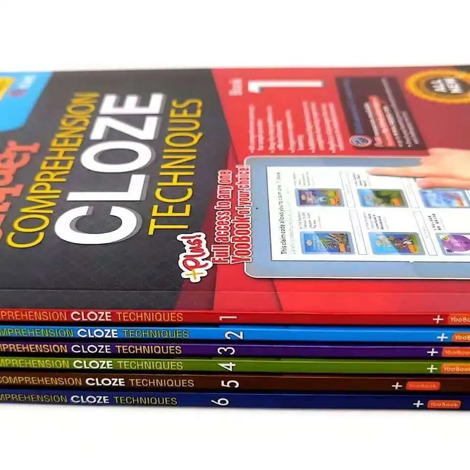 6 Pcs/Set Sap Conquer Comprehension CLOZE Techniques Grade 1-6 Children Primary School English Learning Reading Textbook