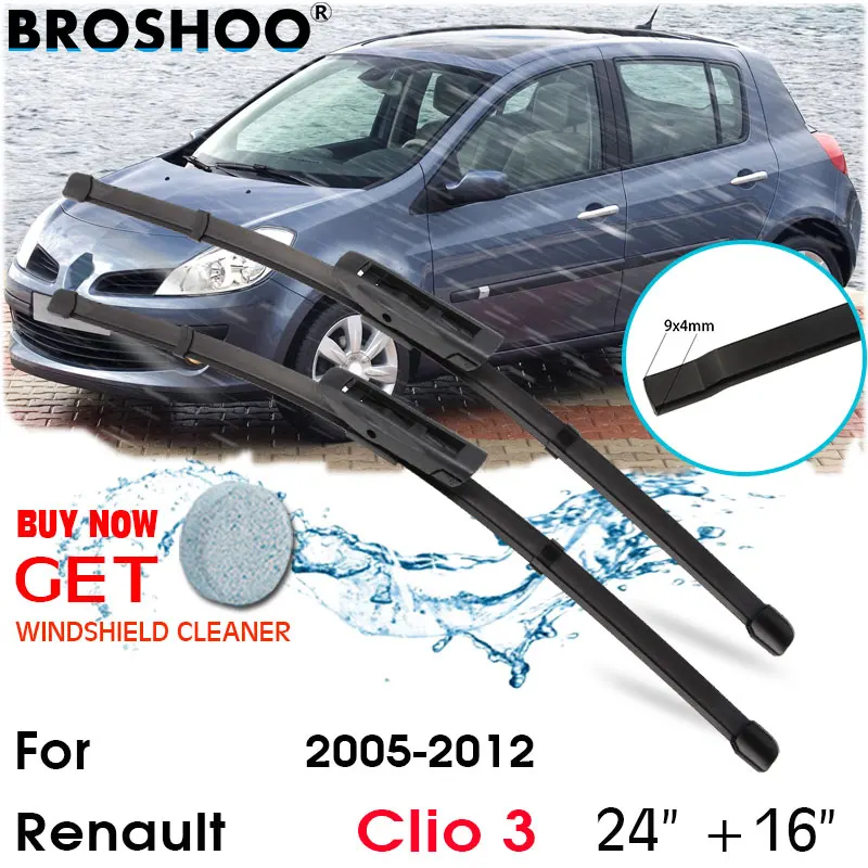 

Car Wiper Blade Front Window Windscreen Windshield Wipers Blades Auto Accessories For Renault Clio 3 24''+16'' 2005-2012