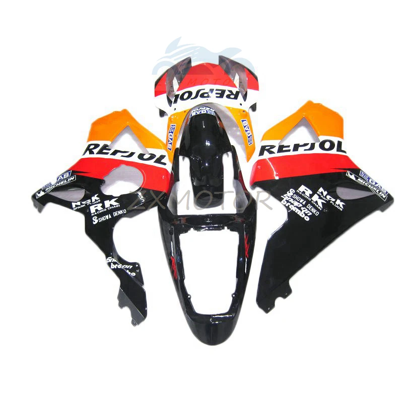 Repsol Full Body Motorcycle Fairing Kits Set for 2002 2003 HONDA CBR900RR 954 Orange Red Black fairings CBR954 02 03 k2 k3 NJ18