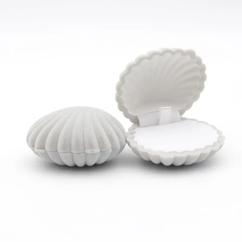 1 pezzo a forma di conchiglia, adorabile velluto, matrimonio, fidanzamento, braccialetto, espositore, regalo, portagioie, collana, supporto,