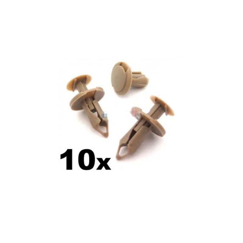 10x 8mm For Long Beige / Tan Trim Clips- Perfect for VW T4 & T5 Carpet & Van Linings