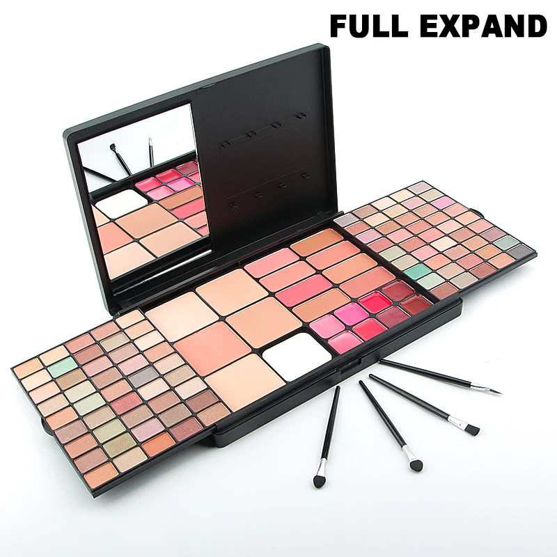 Eye Makeup Pigment Eyeshadow Blush Lipgloss Contouring Multi-functional 111 Color Nude Makeup Plate with Brush Eyeshadow Pallete