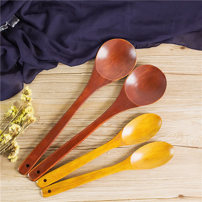 

Solid Wood Rice Spoon Japanese Style Wooden Spatula Household Kitchen Cooking Supplies Tableware Small Shovel Long Handle