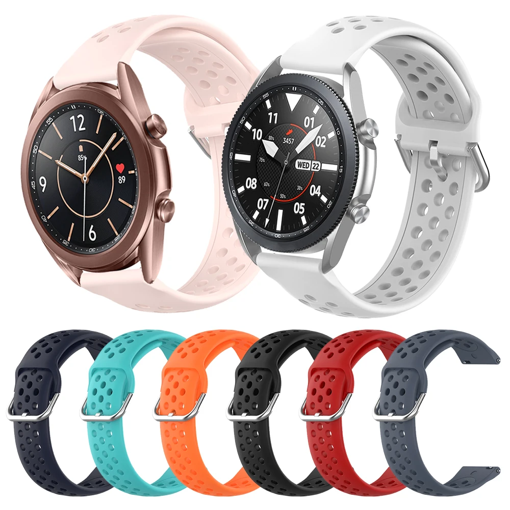 

Wrist Strap For Samsung Galaxy Watch 3 45mm 41mm Silicone Band Bracelet for Samsung 46mm 42mm Watch Active 2 Gear S3 Watchband