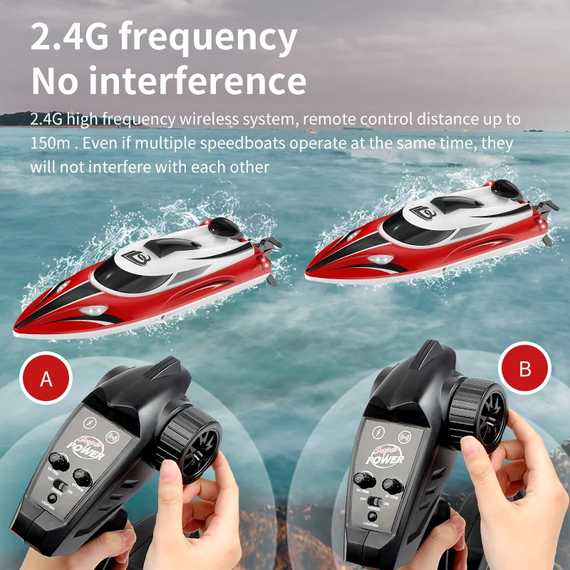 BLLRC L100 RC ship high-horsepower high-speed speedboat ship water toy electric racing yacht red