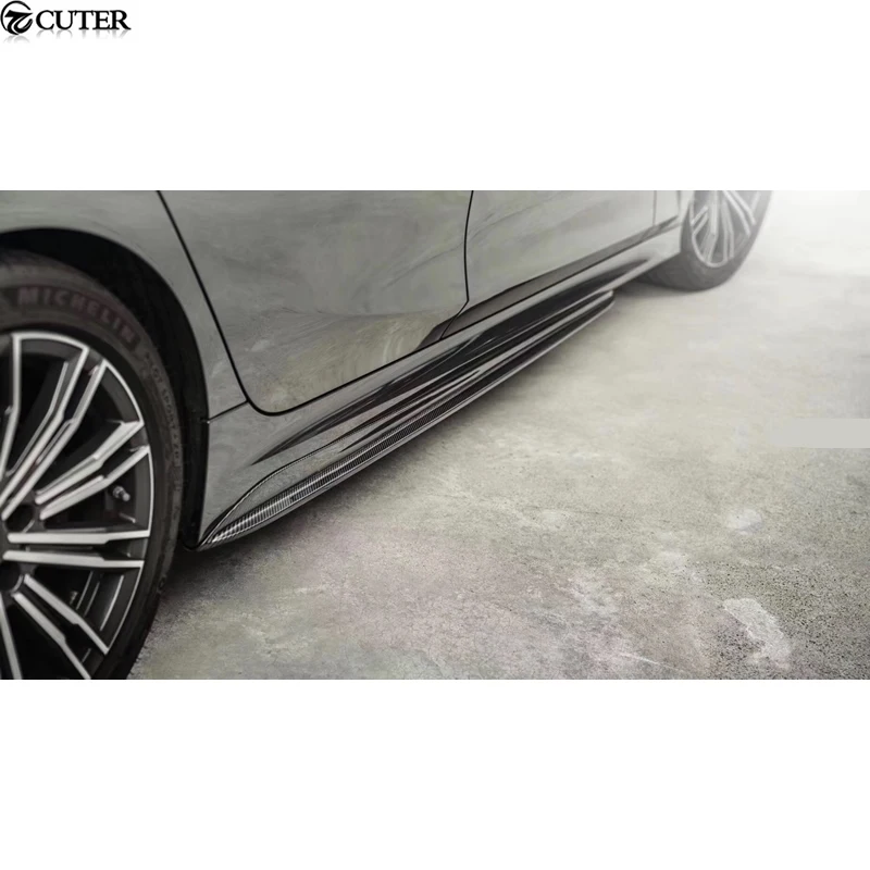 G20 3 سلسلة M-tech MP نمط ألياف الكربون FRP التنانير الجانبية لسيارات Bmw G20 325i 330i 340i طقم هيكل السيارة 2020 #2