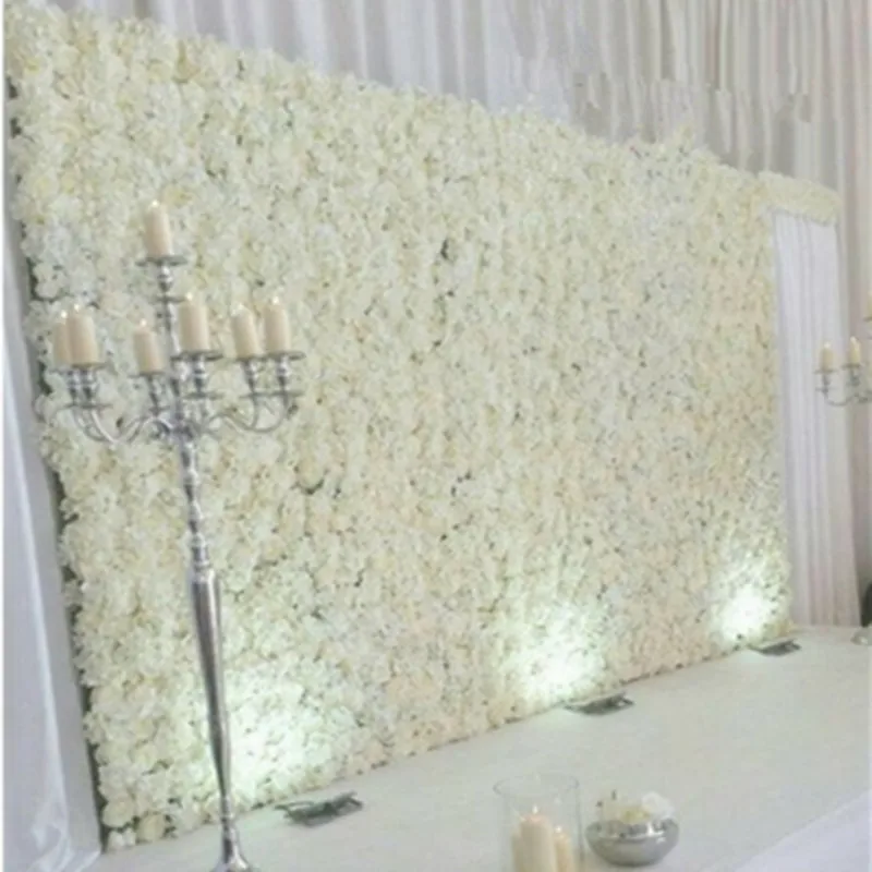 50 X 50CM Each Piece Artificial Silk Rose Hydrangea Flower Wall for Home Decor Wedding Backdrop Centerpieces Decorations