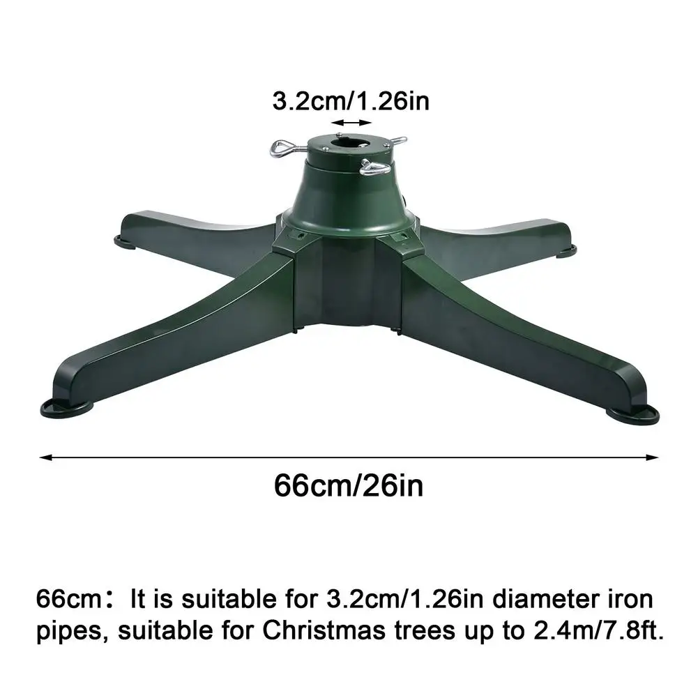 66cm Christmas Tree Electric Rotating Base Stand Xmas Tree Bottom Support Holder Christmas Decoration Parts Christmas Tree Stand