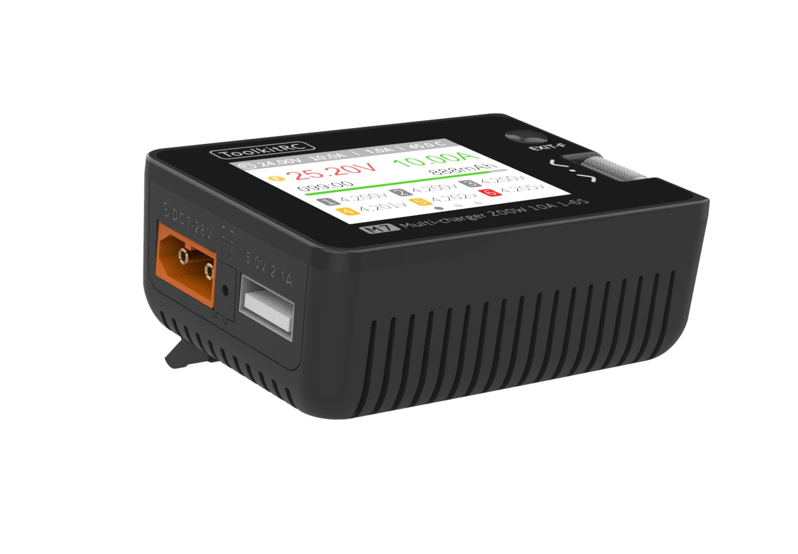 ToolkitRC M7 أداة اختبار المؤازرة 200 واط 10A r و 100 واط محول تيار مستمر الناتج 1-6s متعددة الوظائف شاحن ميزان ذكي ESC موتور Teste