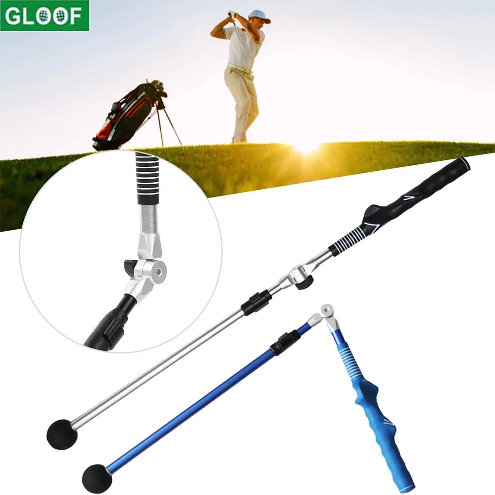 Ajuda para instrutor de balanço de golfe, ajuda ajustável para melhorar a dobradiça, rotação do antebraço, giro do ombro – instrutor de golfe leve e