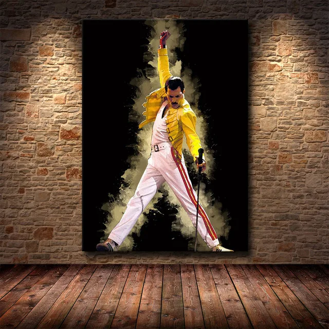 Canvas Painting Queen Freddie Mercury Bohemian Rhapsody Poster and Print Wall Art Picture for Living Room Home Decor Cuadros