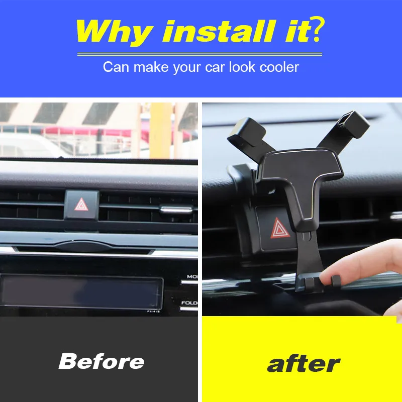 Vtear Interior Phone Navigation Holder Decoration Car GPS Rotary Air Vent Outlet Bracket Accessories Parts For Toyota Camry 2020