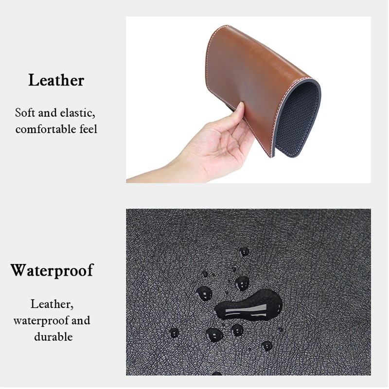 Anti-slip Mouse Pad Leather Gaming Mice Mat Desk 200x240mm Comfortable For Home Office Laptop PC MacBook