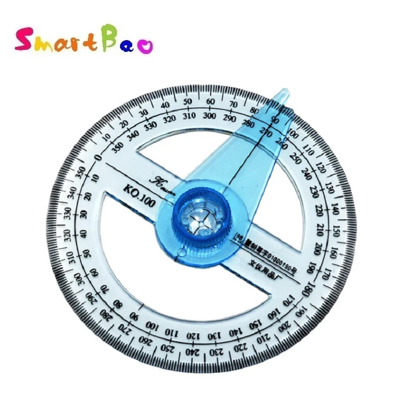 10cm Protractor with 360 Degree Rotating Pointer School Stationary