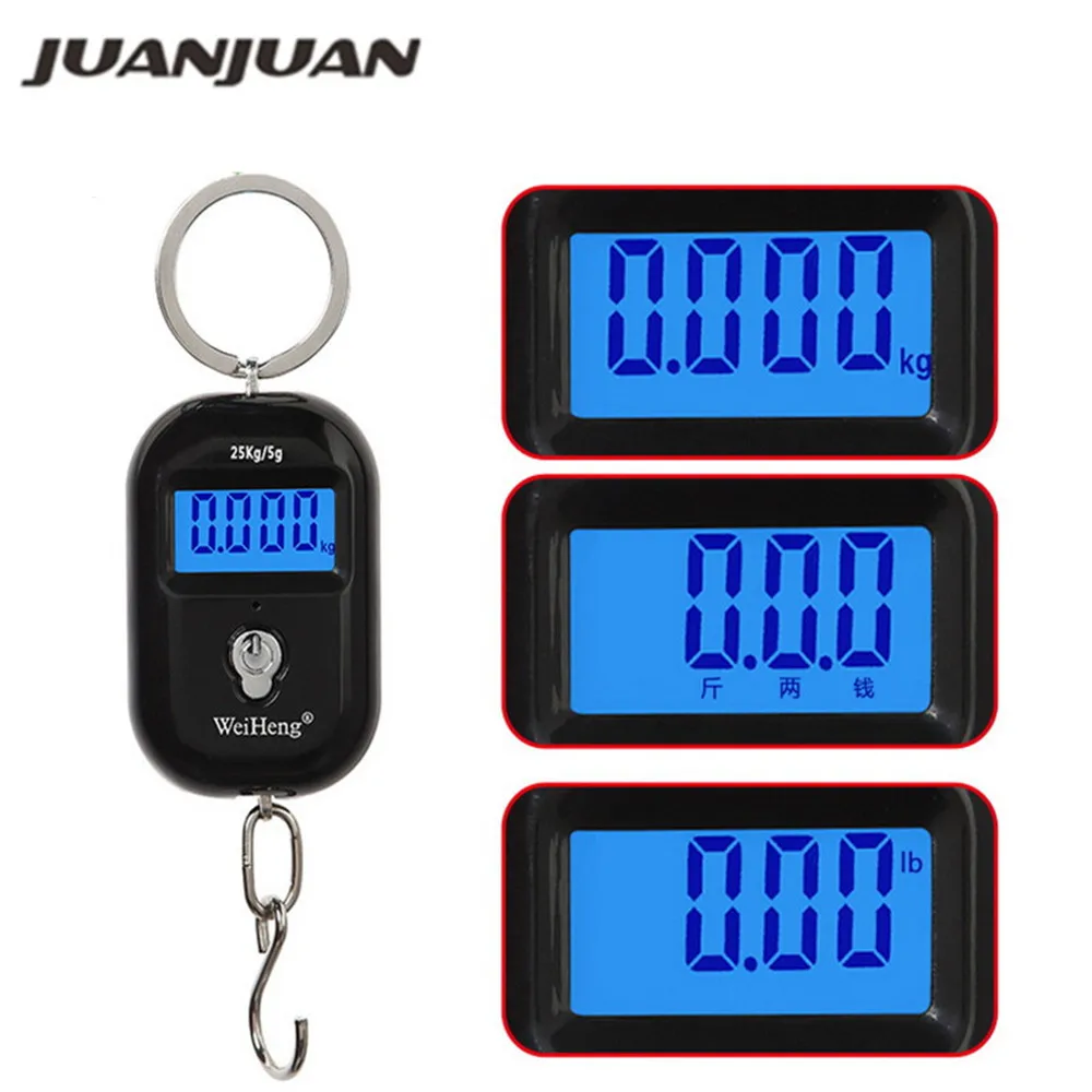 

25kg Digital Hanging Scale Portable Hook Scale Electronic LCD Travel Suitcase Luggage Bag Weight mini Scales