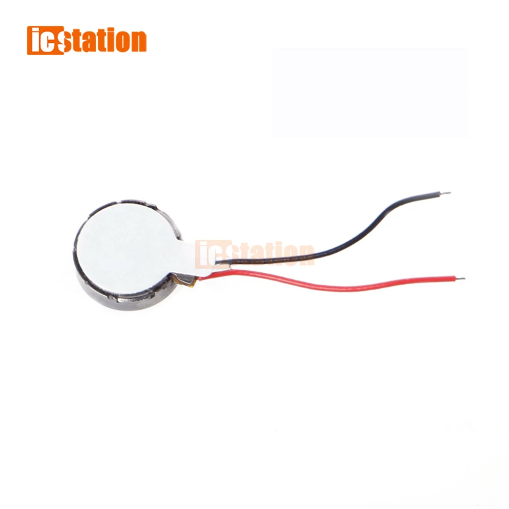 10 Buah DC 3V 70mA 12000 ± 2500RPM Motor Getaran Penggetar Datar Koin Telepon Y98E 8*3.4Mm Pager Motor Mini Mikro
