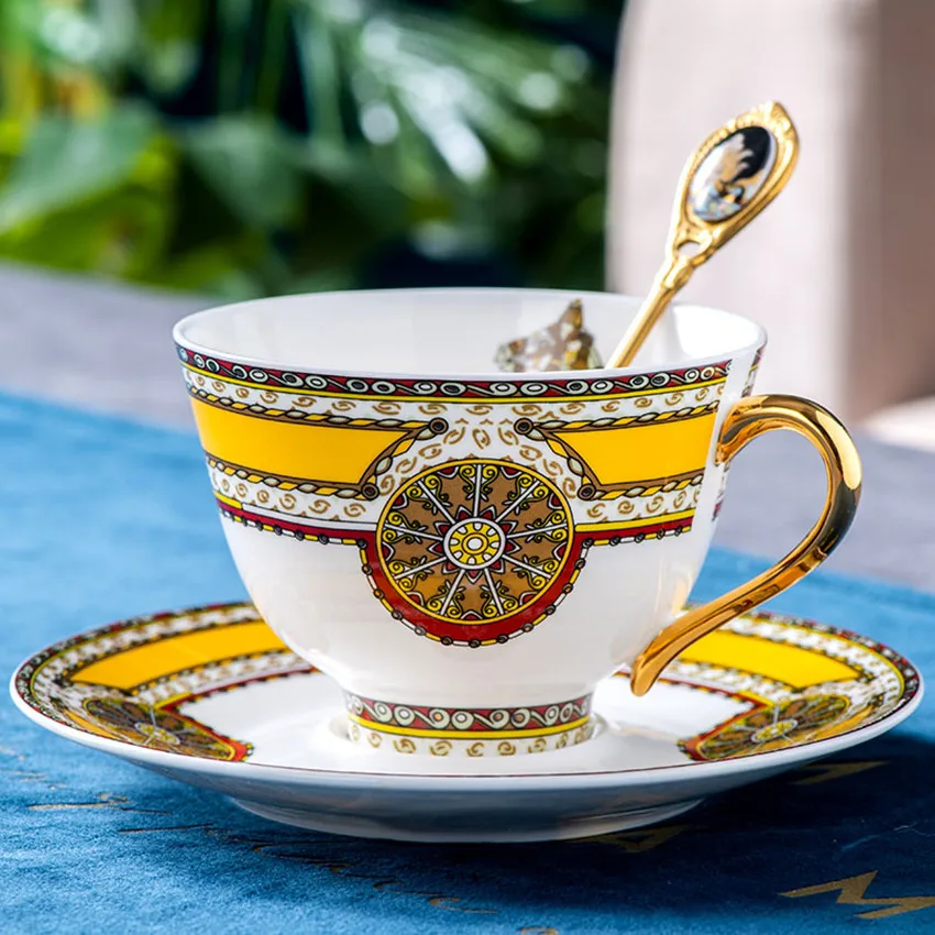 Nordic Elegant Coffee Cups and Saucers, Handmade Advanced Royal Classical Milk Cup Set, Home Afternoon Tea Cup Set, Gifts