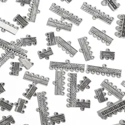 10pcs Tibetan Silver Bracelet Buckle Spacer Beads Pendant Tibetan Retro DIY Bracelet Necklace Pendant Charms Diy Jewelry Making