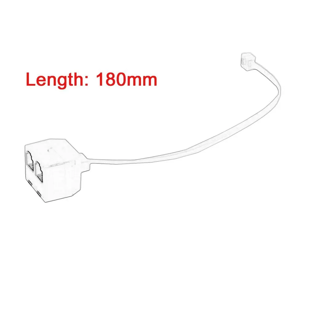 Rj11 6p4cオス-6p4cメス2ウェイ電話ジャックプラグスプリッター電話ワイヤーケーブルアダプターコンバーター