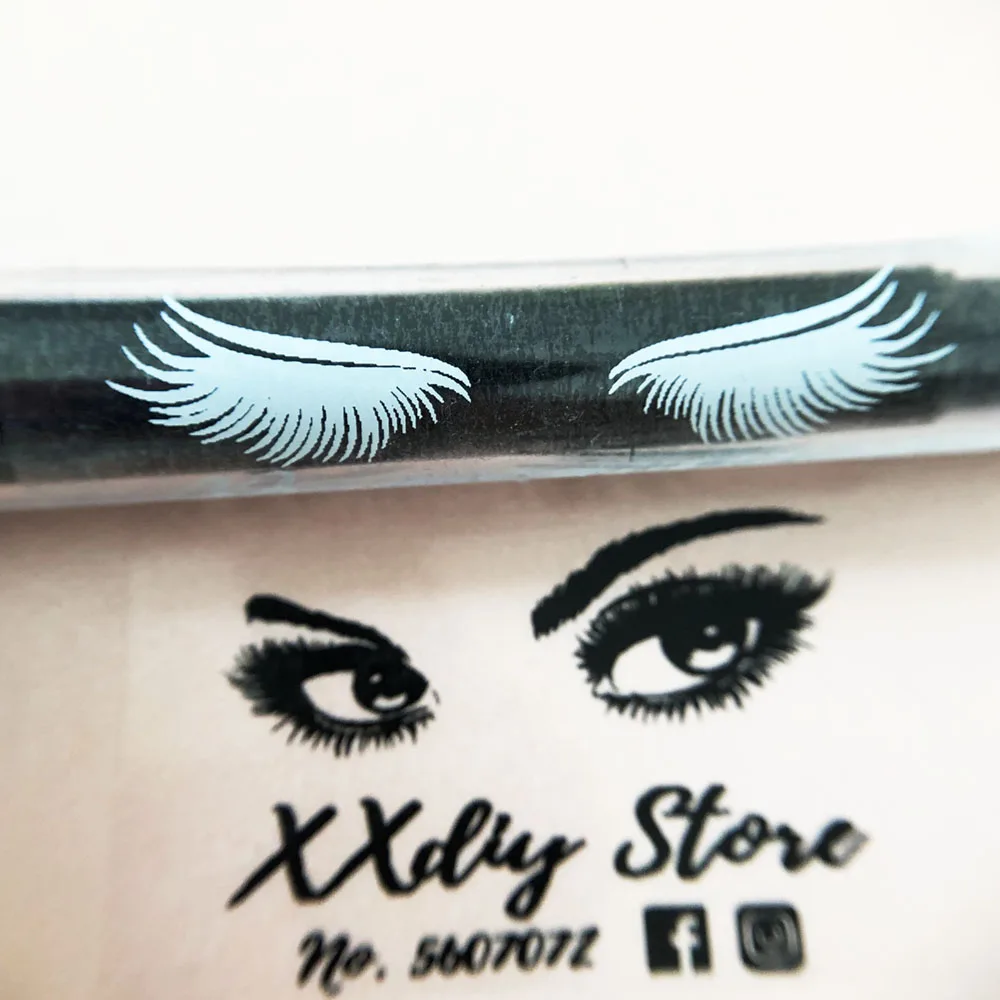 100 Pieces, gold/balck EyeLash Clear Sticker EyeLashes Custom Logo Personalized Eyelash Business Sticker, Lash Artist Sticker