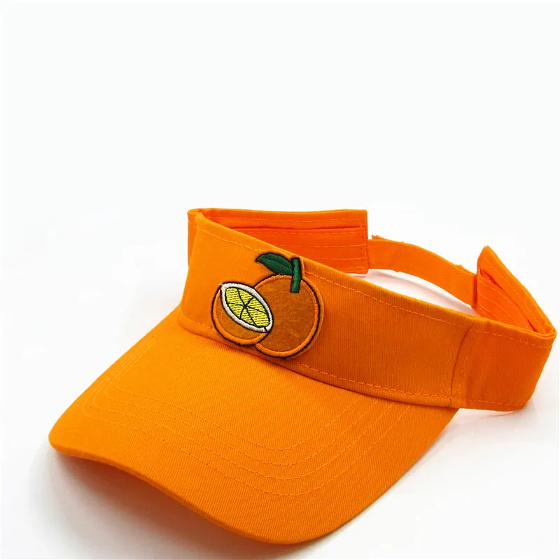 2020 Cotton Orange Fruit Embroidery Visors Baseball Cap Adjustable Snapback Cap for Men and Women 321