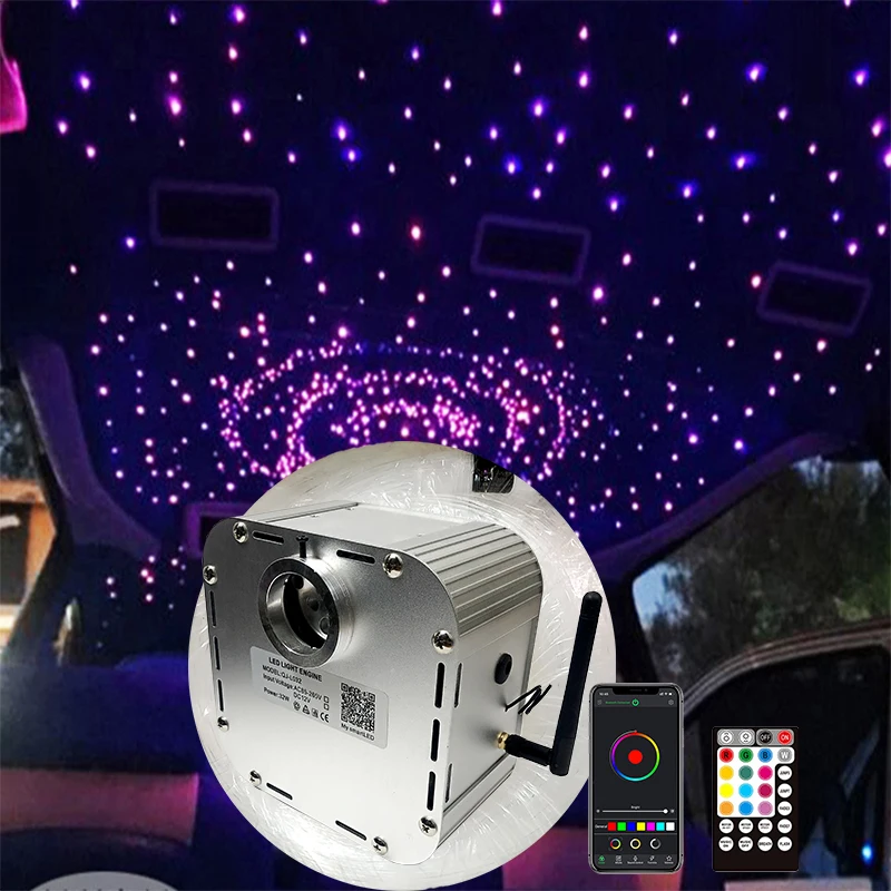 

Twinkle Optic Fiber Lights lamp Star ceiling kit Bluetooth APP Control Starry Car roof LED Light Kid Room RGBW 32W WAPP new RF