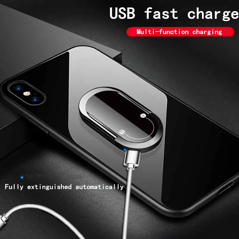 Creative USB Cigarette Lighter Can Do Mobile Phone Bracket Charging Lighter Multi-function Cigarettes Accessories Gift Exquisite