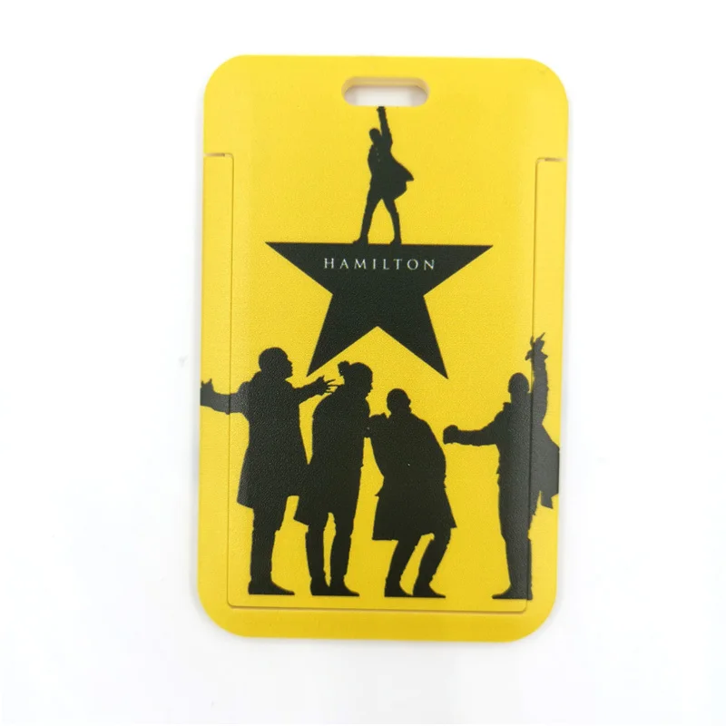 Broadway Musical Hamilton Lanyard Credit Card ID Holder Bag Student Women Travel Card Cover Badge Car Keychain Decorations Gifts